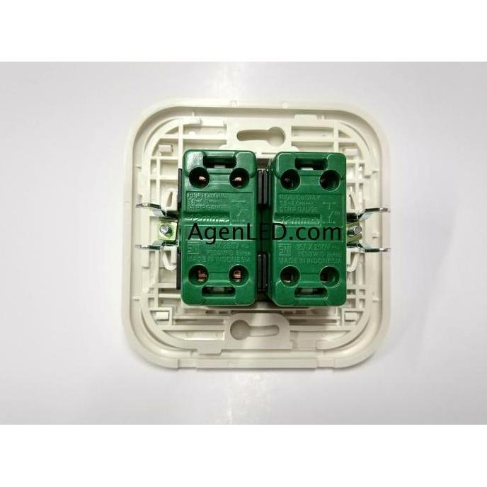 Saklar Seri / Saklar Double Wide Series Putih Panasonic