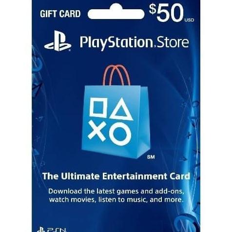 JIMBARANSHOP231 - PSN CARD PLAYSTATION NETWORK USA US WALLET 50 USD DOLLAR DOLAR $50