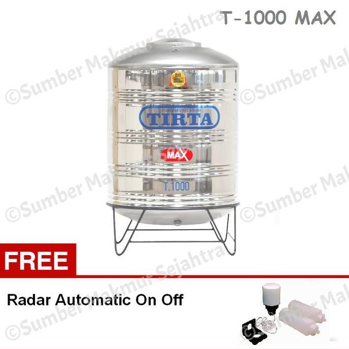 Diskon Tangki Air Stainless Tirta T 1000 Max Toren Tandon 960 Liter