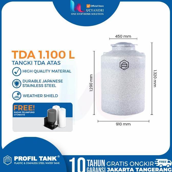 Terjangkau Tangki Air Plastik Profil Tank 1100 Liter Tda