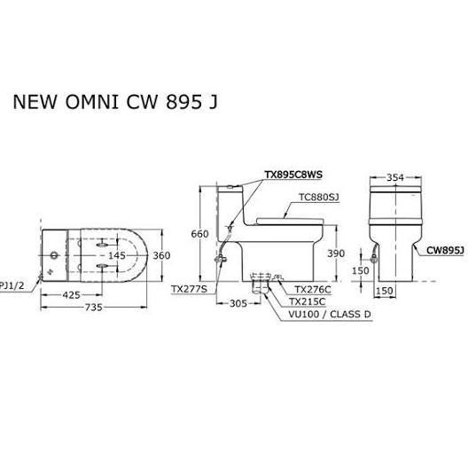 Miliki Closet Toto Cw 895 J White || Kloset Duduk Toto Cw895J/W | Toto Cw895J