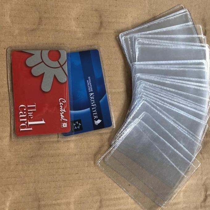 Dicdoc- Sampul Cover Plastik / Bening Polos / Plastik Buat Kartu Flazz Brizzi Emoney /Bening Transap