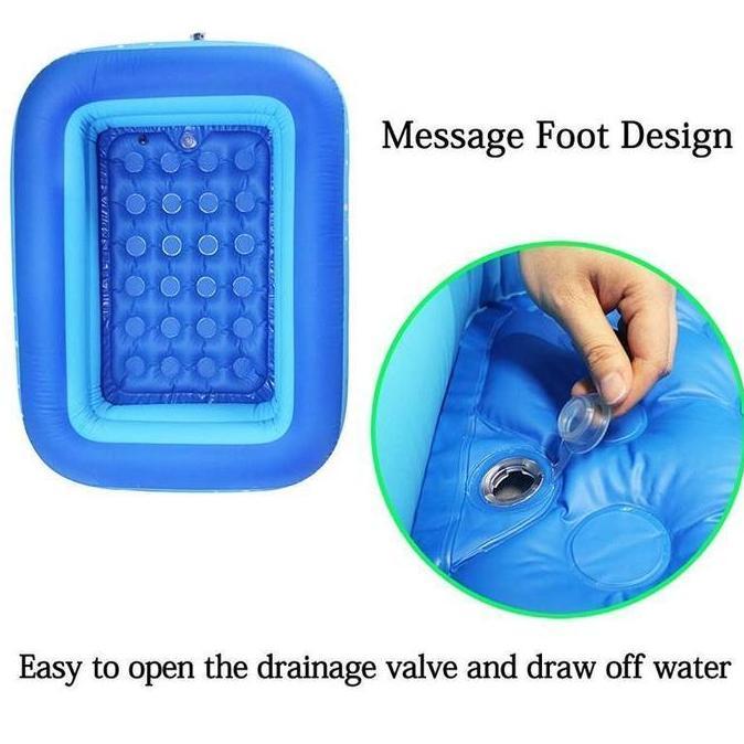 Toysficrim- 120Cm-260Cm Kolam Renang Anak 3 Ring Kolam Mandi Bola Pompa Tiup Inflatable Kolam Balon 