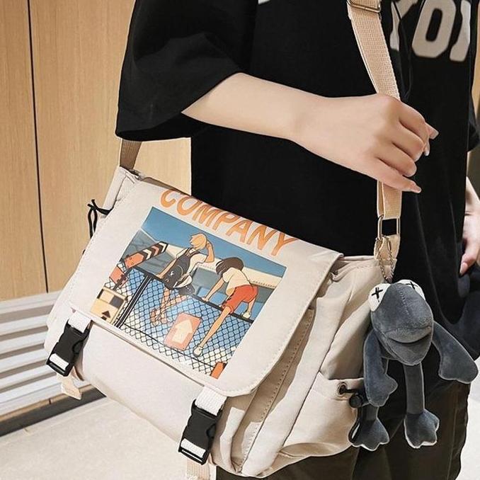 Tas Selempang Pria Keren - Tas Kurir Unisex Gaya Streetwear Kapasitas Besar BS