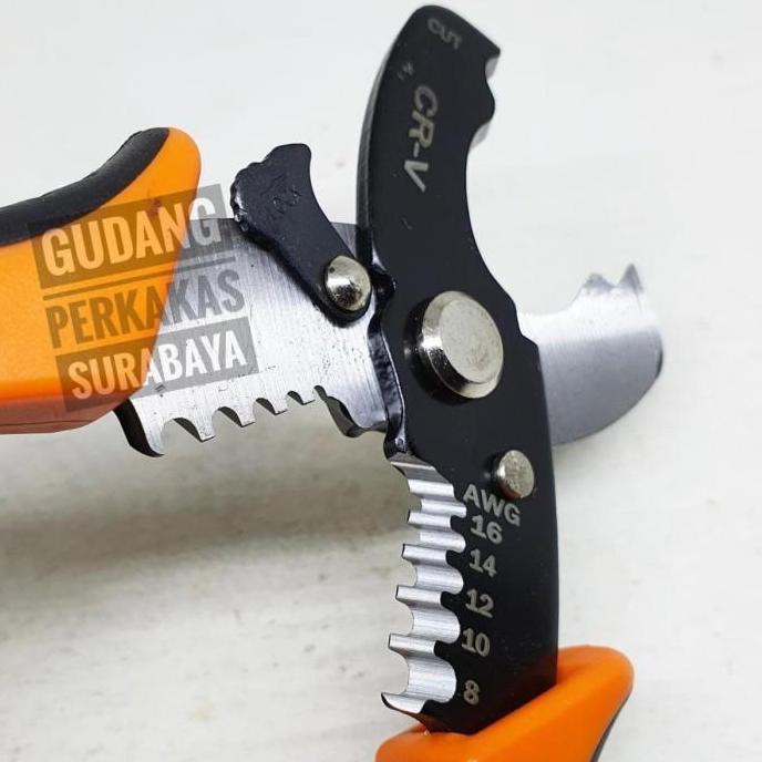 TANG POTONG KABEL KOMBINASI TANG KUPAS KABEL KABEL 7 INCH