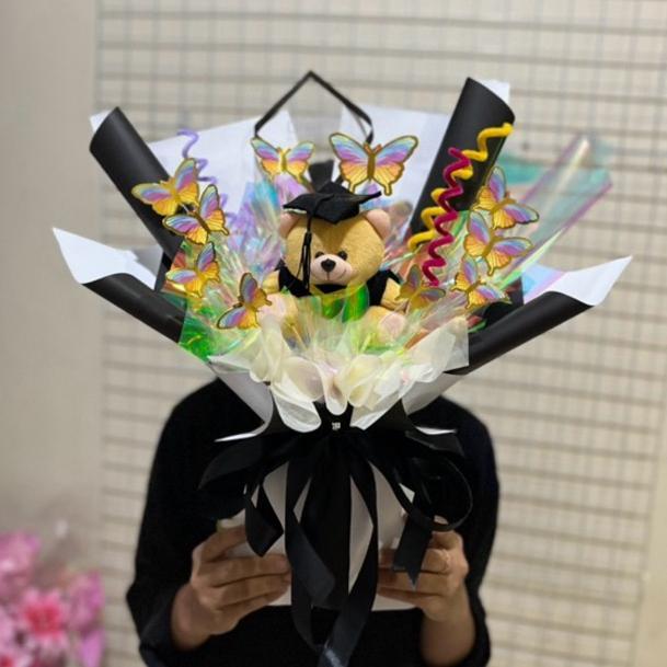 Buket Bunga Kupu Kupu Lampu Led Hadiah Ulang Tahun Wisuda Valentine Harga Grosir