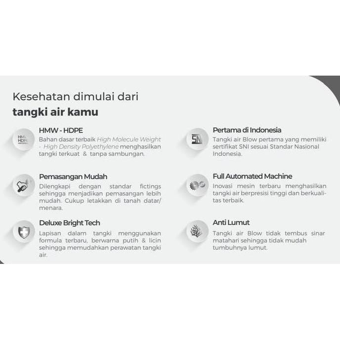 Spesial Tangki Air / Tandon / Toren Air Excel Blow 2000 Liter Alb 2000