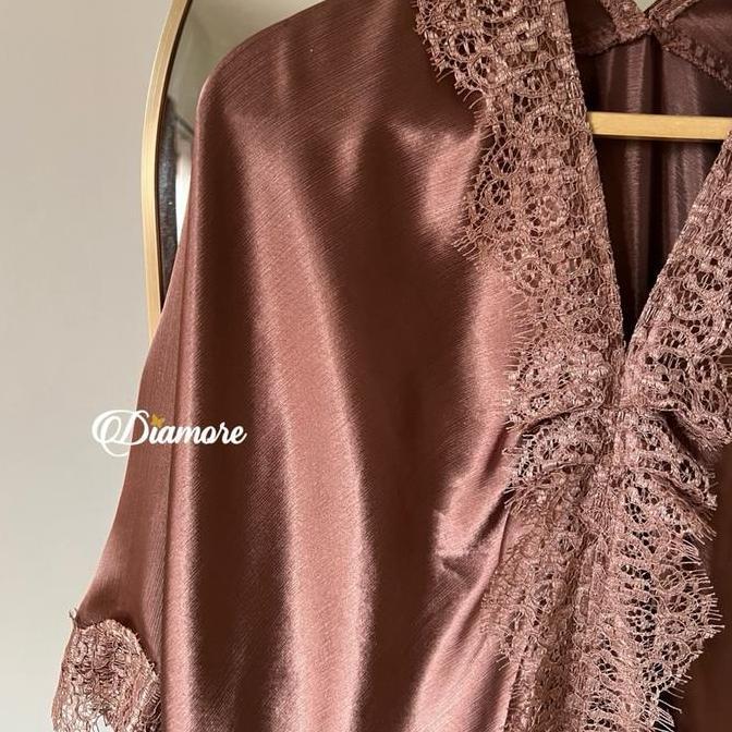 Diamore Store - Kaftan Marwah Cradenza Silk Premium Dress Kondangan Mewah Elegan Baju Lebaran Gamis 