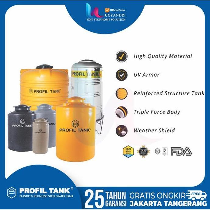 Miliki Harga Tangki Air, Tandon, Toren Air Hdpe Profil Tank Bpe 1000 Liter Original