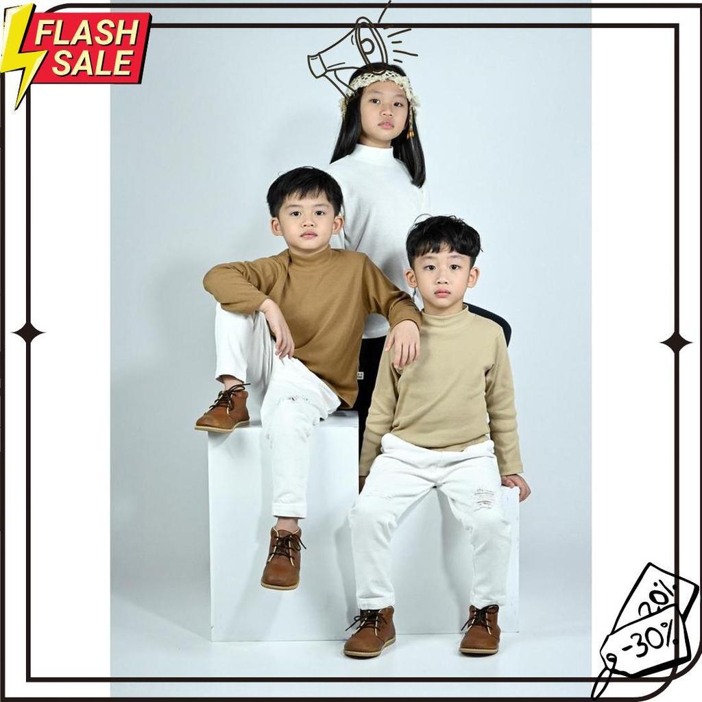 Turtle Neck Kira Rib Anak Kaos Panjang 1-9 Tahun Meledak