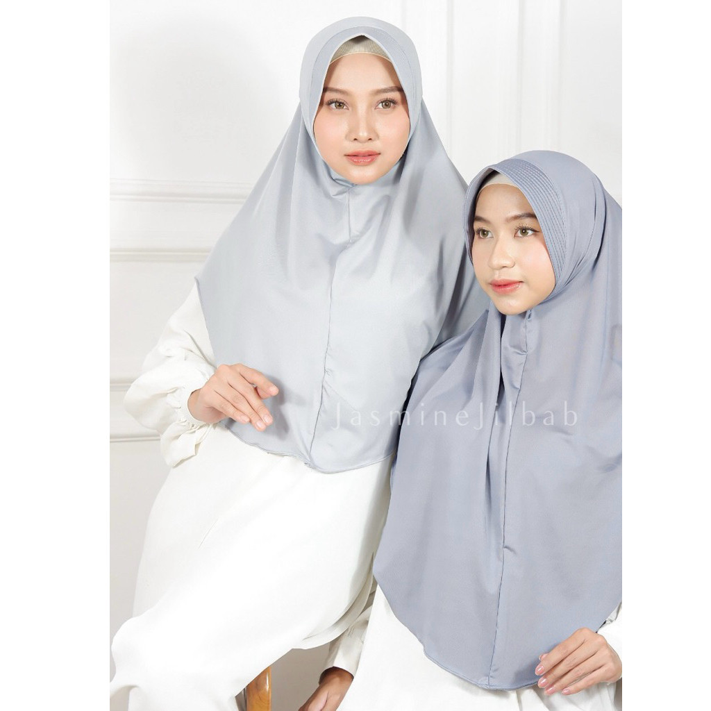 Leilona Hijab-Hijab Bergo Instan Sport Hamidah JERSEY Size XL Panjang Menutup Dada Perut
