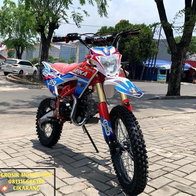 Terlaris Motor Mini Trail 125Cc Lenka 89L Manual Kopling Ring 17/14 Mesin 4Tak - Merah