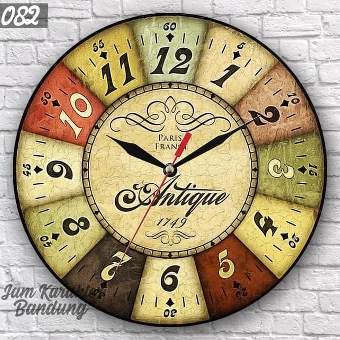 082 Jam Dinding Unik Vintage Paris France Antik