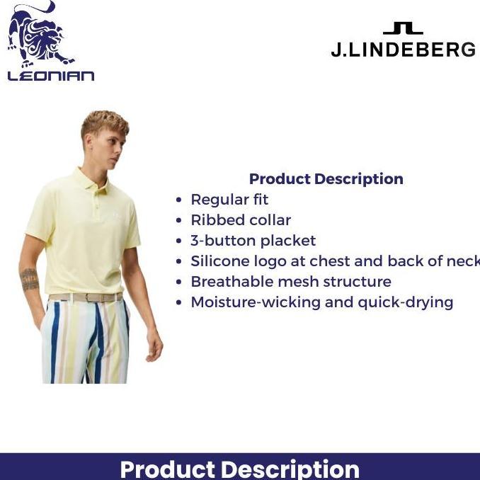 Baju Golf J.lindeberg Bridge Regular Original