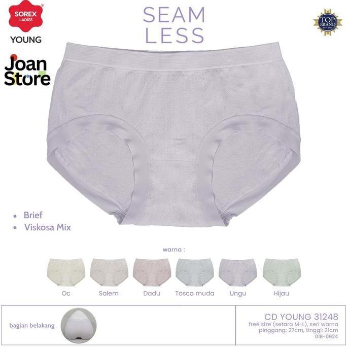 DB183 >> Sorex (3pcs 6pcs 12pcs) Celana Dalam Wanita Sorex Young 31248 CD Remaja Seamless Rajut Lemb