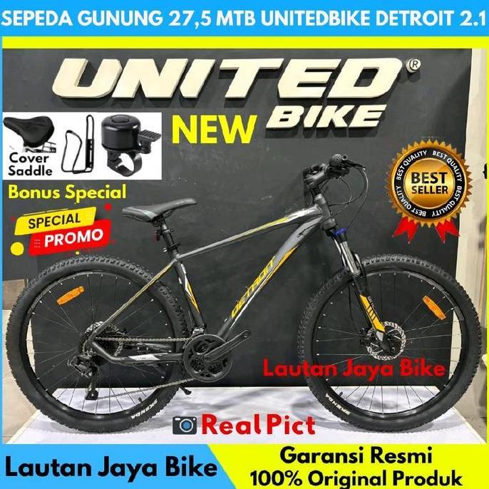 Terlaris Sepeda Gunung 27.5 Mtb United Detroit 2.1 2.0 Rem Hydraulic 3 X 9 Speed Terbaru