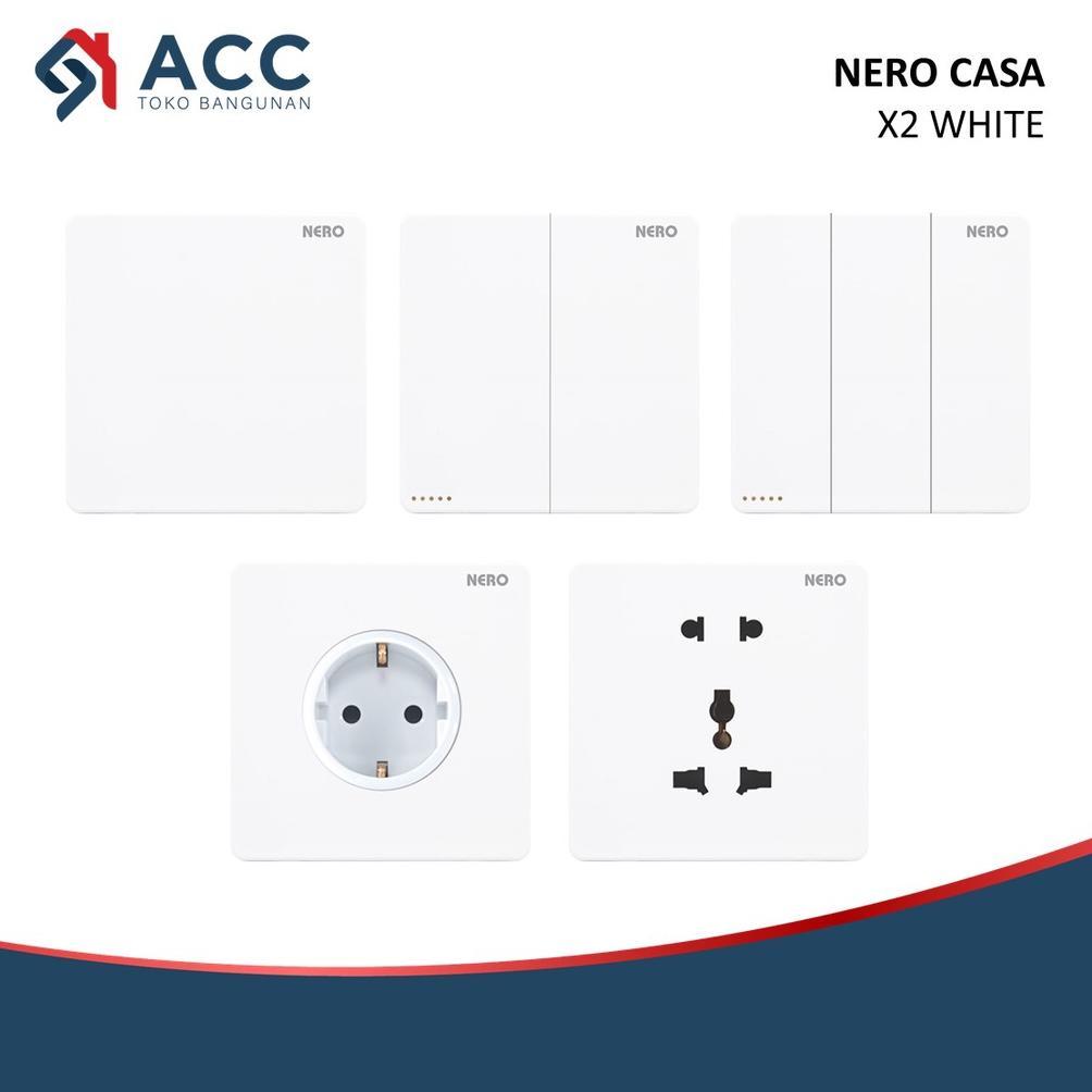 NERO CASA X2 WHITE SAKLAR STOP KONTAK