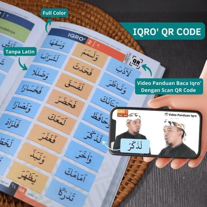 Iqro Custom Hard Cover Full Color Nama Anak Cetak Foto Iqra Berwarna Terbaru Milenial Soft cover Bis