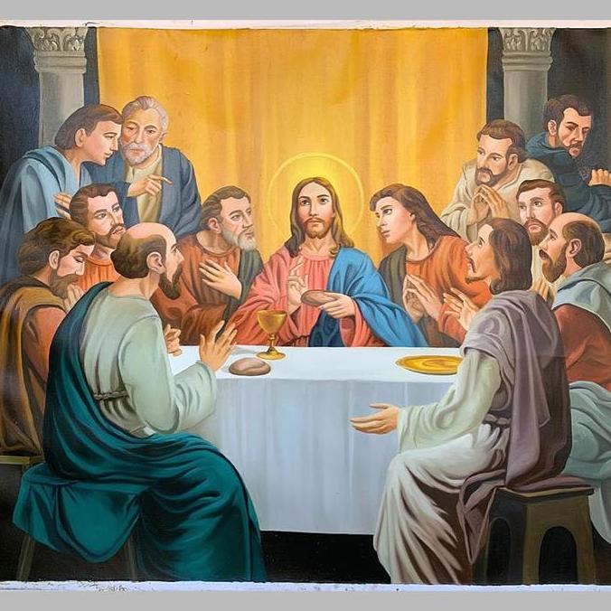 Terlaris Lukisan Yesus Perjamuan Kudus Kanvas