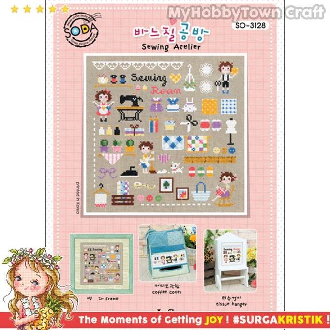 New | Paket Diy Craft Sulam Kristik Strimin Cross Stitch Sodastitch So-3128 - Sewing Atelier Alat Ja