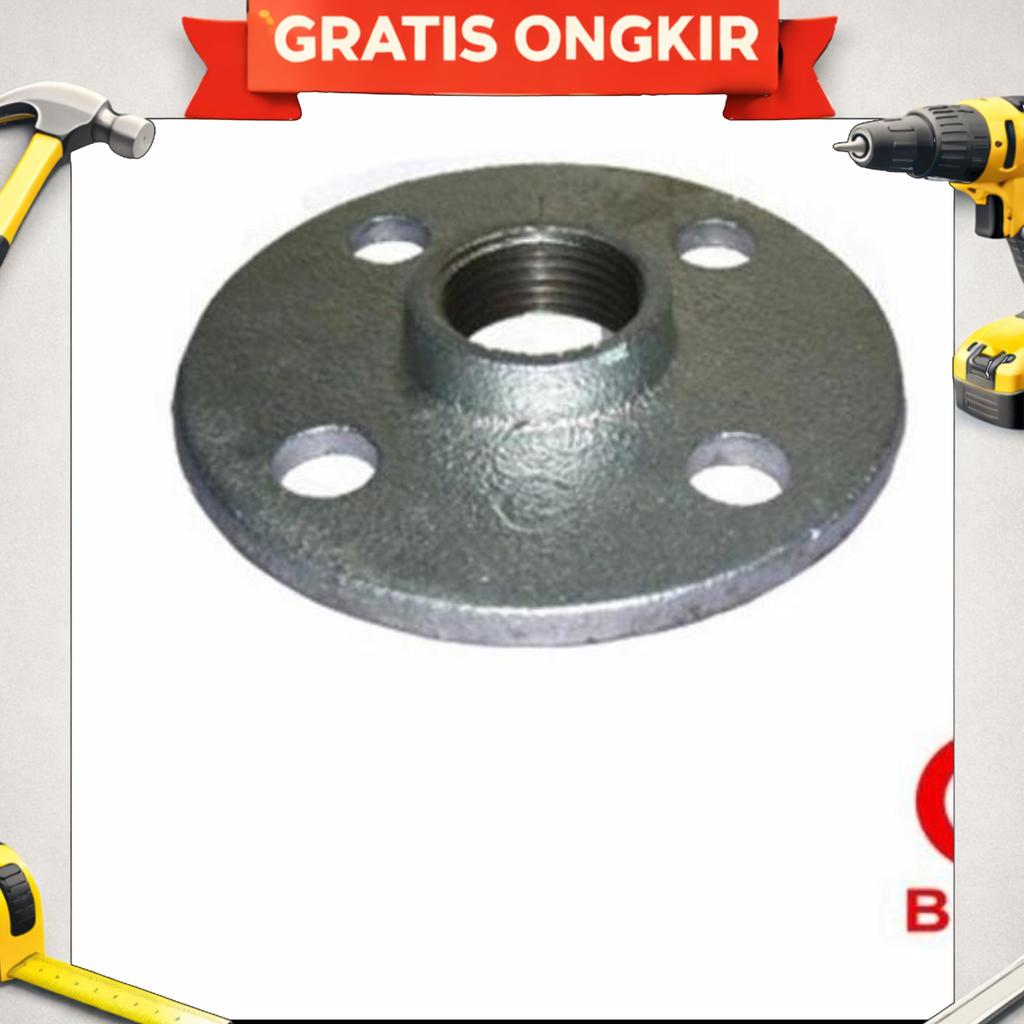 Flange Drat Galvanis Besi 4 Inch