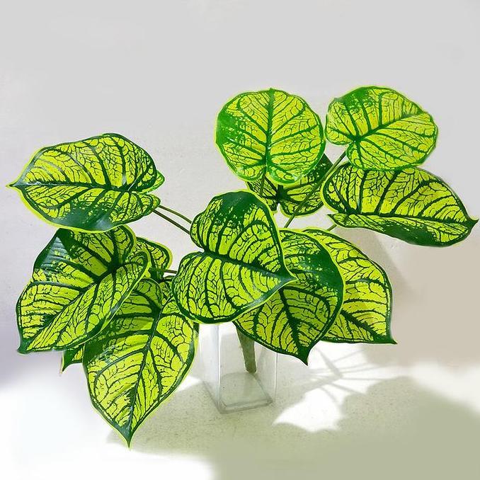 Tanaman Artificial Hias / Daun Tropis PREMIUM / Sri Rejeki JUMBO