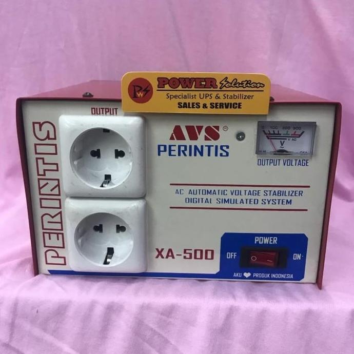 STABILIZER AVS PERINTIS XA 500 STABILISER AVR PERINTIS AVS XA-500 500VA 500WATT GROSIR TERMURAH