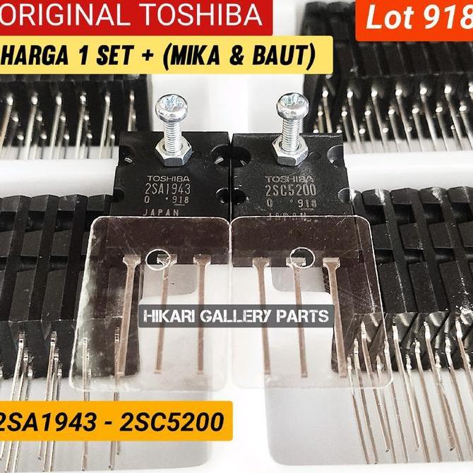 Singover- 1 Set Termasuk Baut Mur + Mika Transistor Oriii Toshibaa 2Sa1943/2Sc5200 Seri 918 Dapat Mi