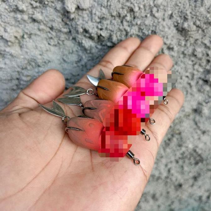 PAKET  4 pcs Umpan Soft Frog lure Casting Gabus