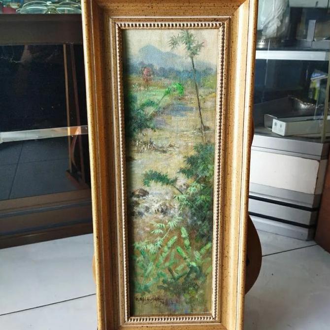 Terlaris Lukisan Sungai Kanvas/Lukisan 1990 An/Lukisan Pemandangan Jadul/Kanvas Pemandangan
