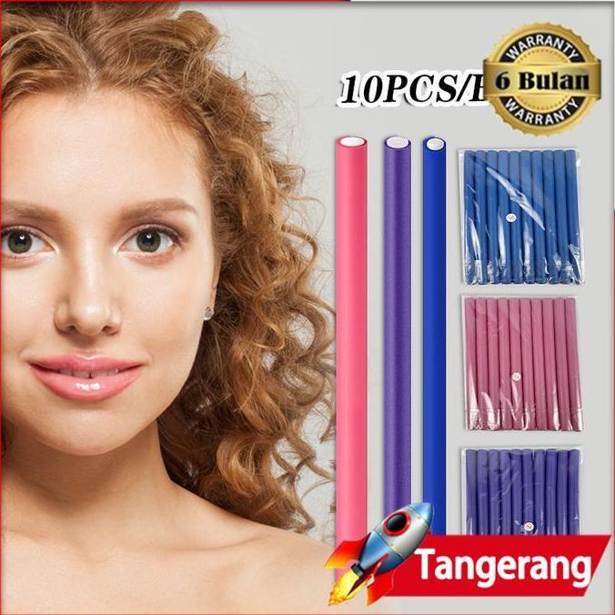 RETEKNO 10pcs Roll Rambut Sosis / Rol Keriting Rambut /Alat Keriting Rambut Heatless