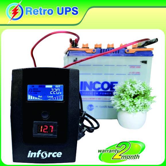 UPS MODIFIKASI EKSTERNAL AKI 12V INFORCE 650VA BARU - UPS MODIFIKASI ORIGINAL DAN TERPERCAYA
