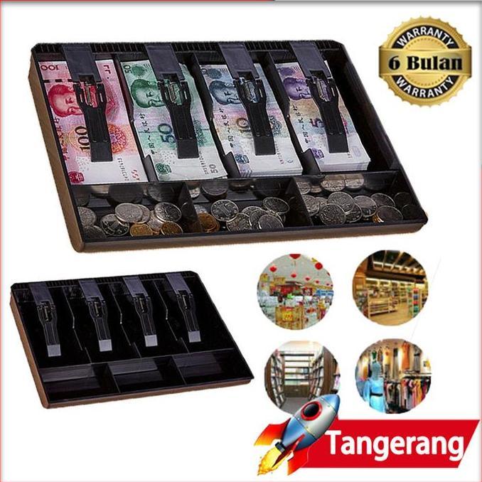 RETEKNO Laci Kasir Uang 4/5 Kisi Laci Uang Laci Kasir Sekat Kotak Uang Kasir