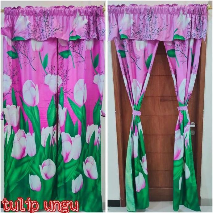 Fmly- Gorden Serut Shaby / Gorden Serut Motif Bunga Belah Tengah Free Tali