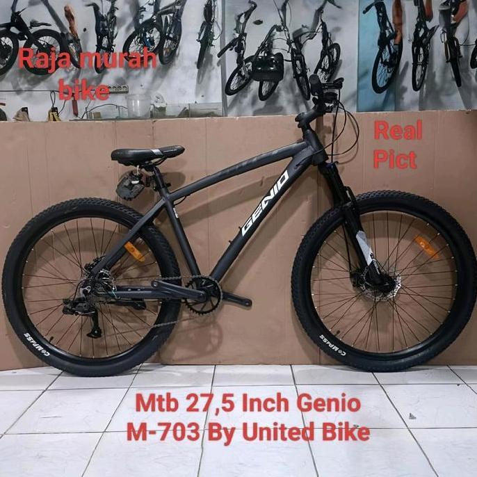 Terlaris Sepeda Gunung Mtb 27,5 Inch United Genio M703 Frame Alumunium Sepeda Gunung Genio  M703 10 