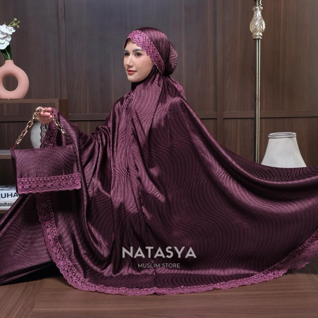 Natasya - Mukena Dewasa Silk 3In1 Premium Renda Mewah Zahira Series