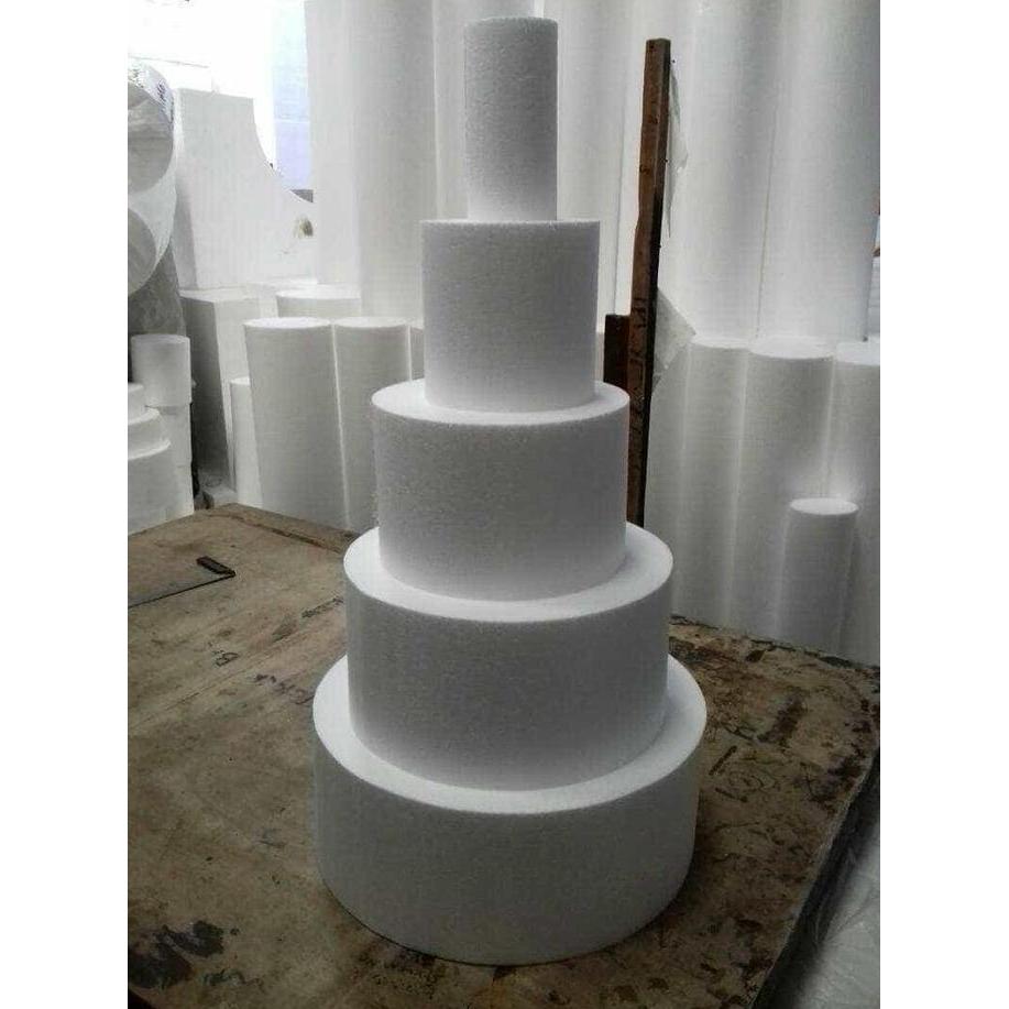 D18x25cm Gabus Styrofoam Bulat Dummy Cake