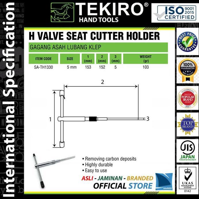 Gagang Pembersih Klep Mesin 5,0 mm - Valve Seat Cutter Holder TEKIRO