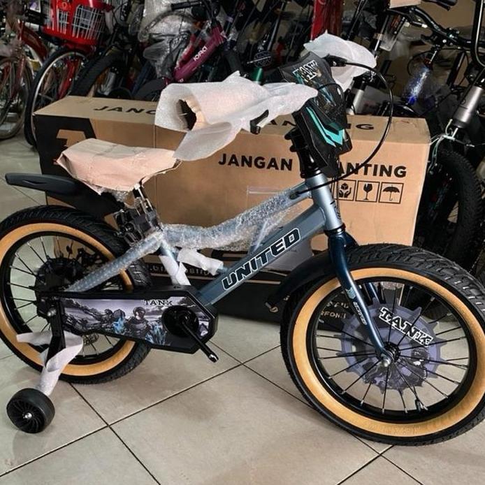 Sepeda Anak Laki 18 Inch United Tank 6 - 9 Tahun Discbrake