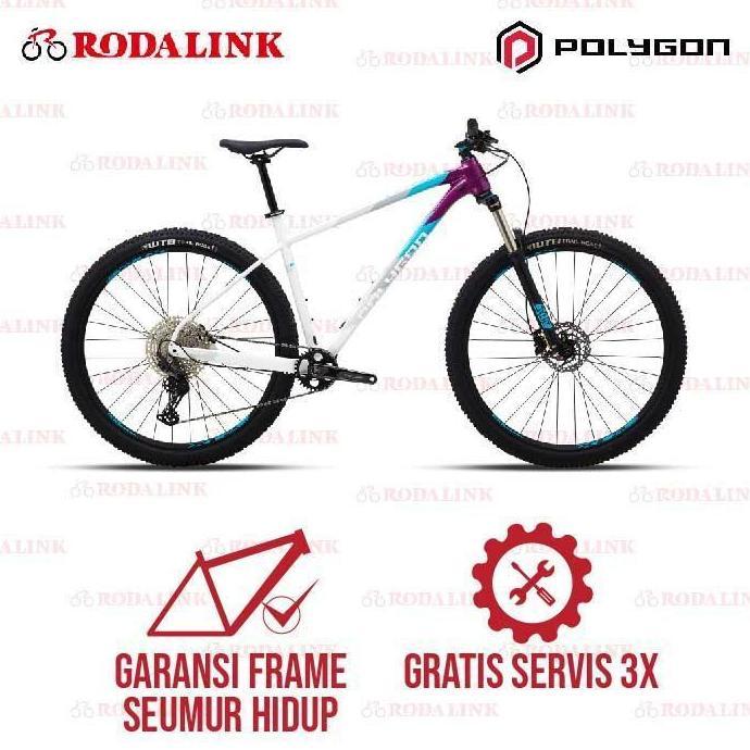 Terlaris Polygon Sepeda Gunung Xtrada 7 Mtb Alloy 1X12 Speed, Cocok Offroad & Trail Ringan - Purple 