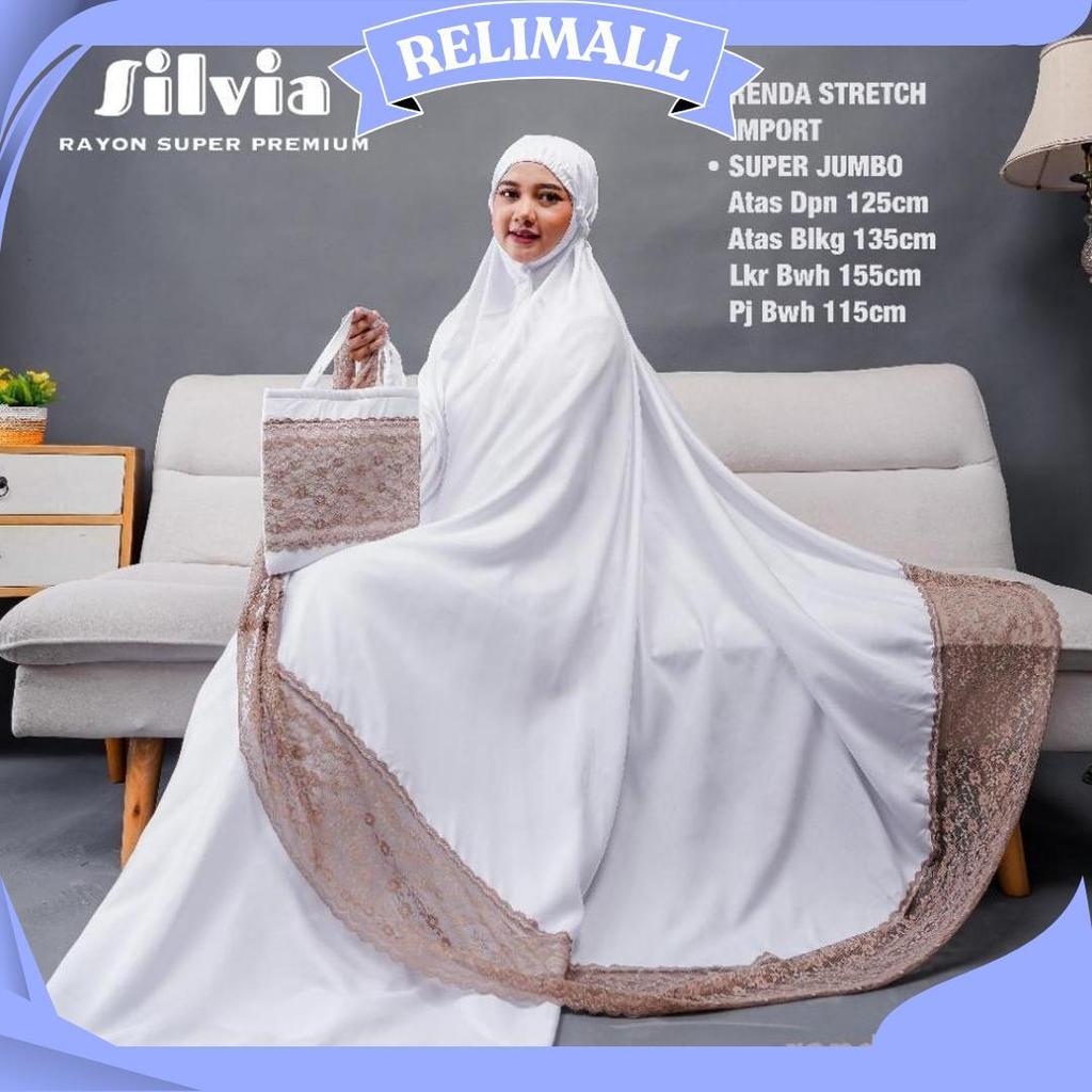 Mukena Dewasa Putih Polos Renda Bahan Katun Rayon Super Premium Size Super Jumbo Dan Mukenah Terusan