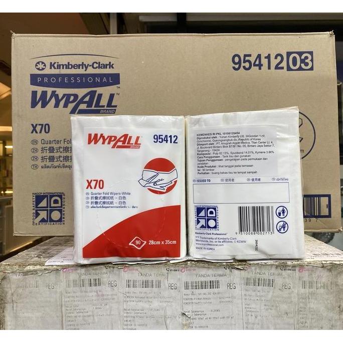 Wypall x70 wypall x 70 wipers kimberly clark 95412 (per pax)
