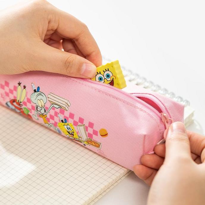 Ssadewaportugal - Deli Pencil Pouch Tempat Pensil Kotak Pensil Spongebob Kain Oxford Eh97X Alat Stat