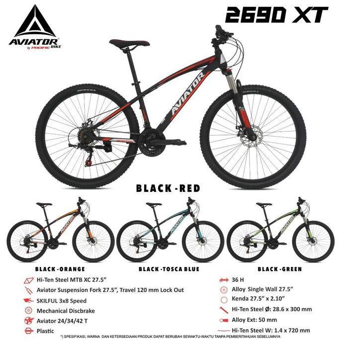 Terlaris Bazar Sepeda Mtb / Sepeda Gunung 27,5 Inch Aviator 2690 Xt