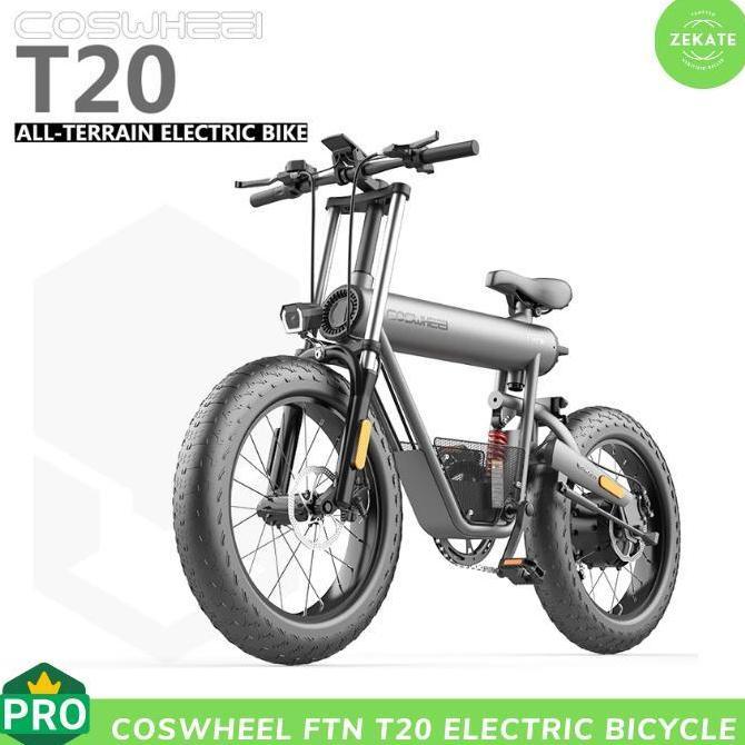 Terlaris Coswheel Ftn T20 Electric Bicycle / Sepeda Listrik - 10Ah