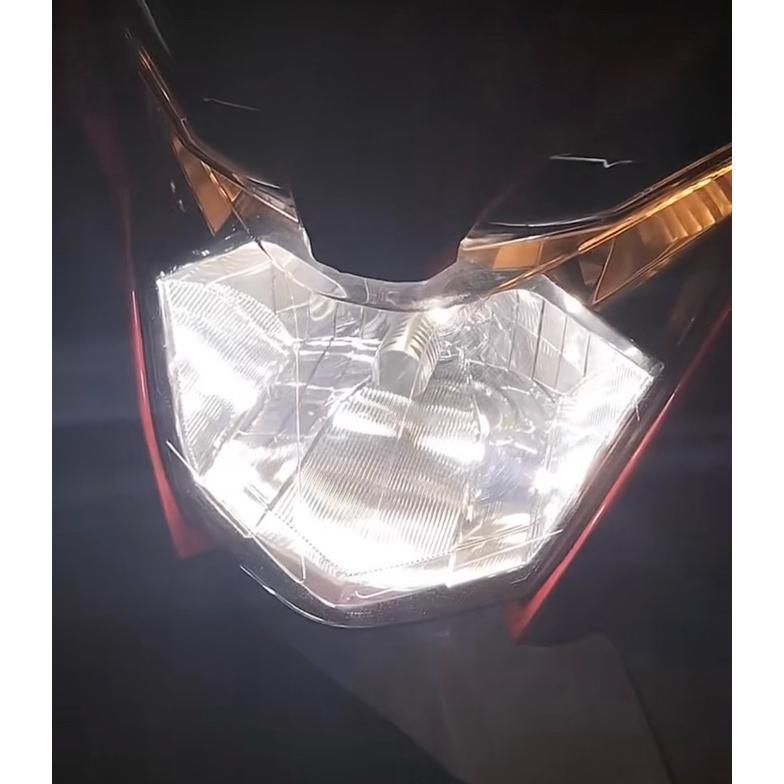 HOT lampu led ac dc H6 12 LED Bolam lampu depan utama motor H6 12 MATA