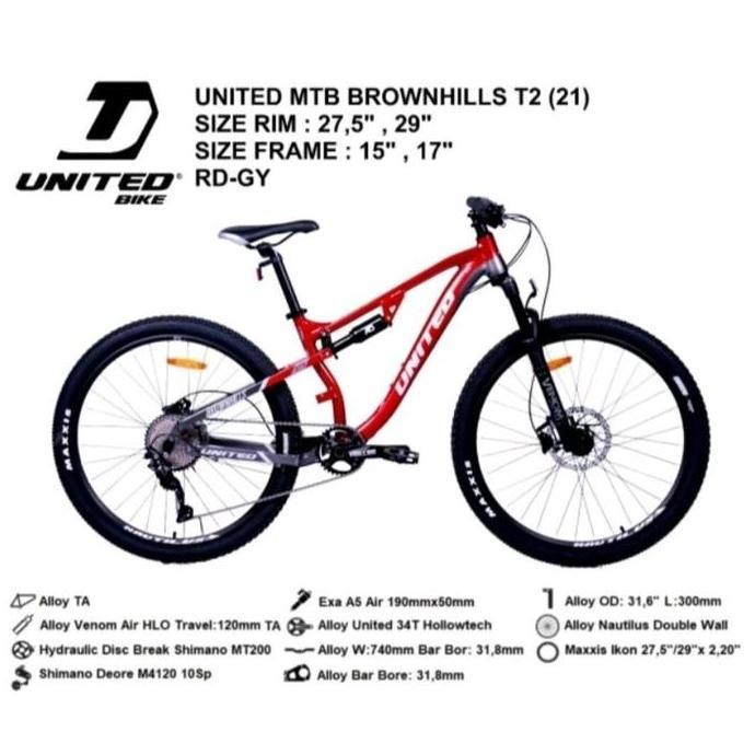 Terlaris Special Akhir Tahun Sepeda Gunung United Mtb Brownhills T2