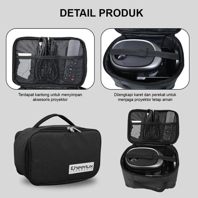 DV86 - Tas Proyektor Cheerlux H1 - C6B - E1 | Tas Proyektor Mini | Tas Projector Handcarry | Project
