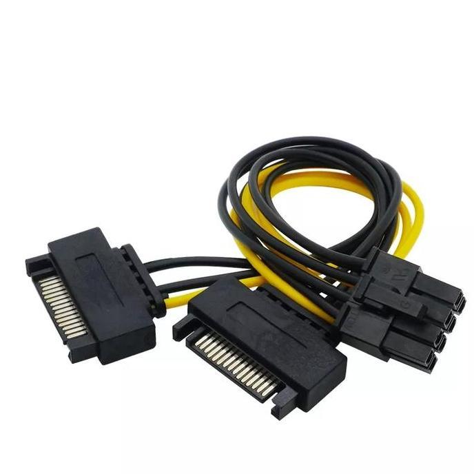 DV205 - Sata to Dual 8 pin GPU PCIE Adapter cable Converter 8pin kabel adaptor