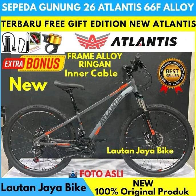 Terlaris Sepeda Gunung Mtb 26 Atlantis 66F Frame Alloy New